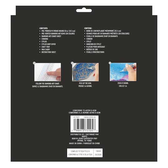 8" Mountain Sunset Wood Plaque Diamond Art Kit by Make Market®